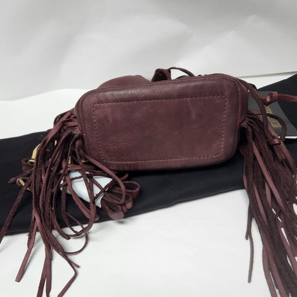 NWT Caterina Lucchi Campomaggi Artisans 60's Vibe Fringe Bag Deep Purple - Picture 4 of 8